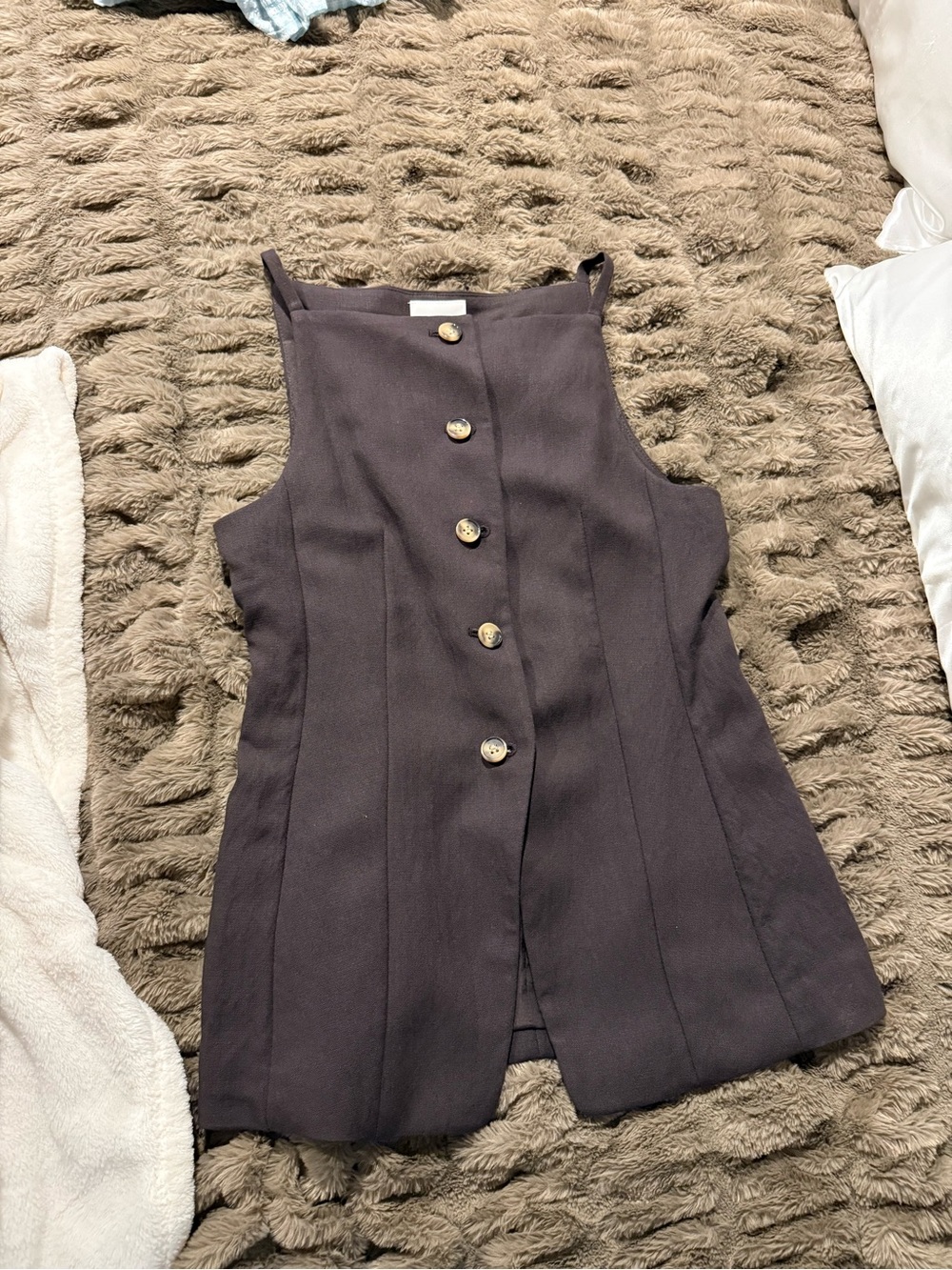 H AND M button up tank